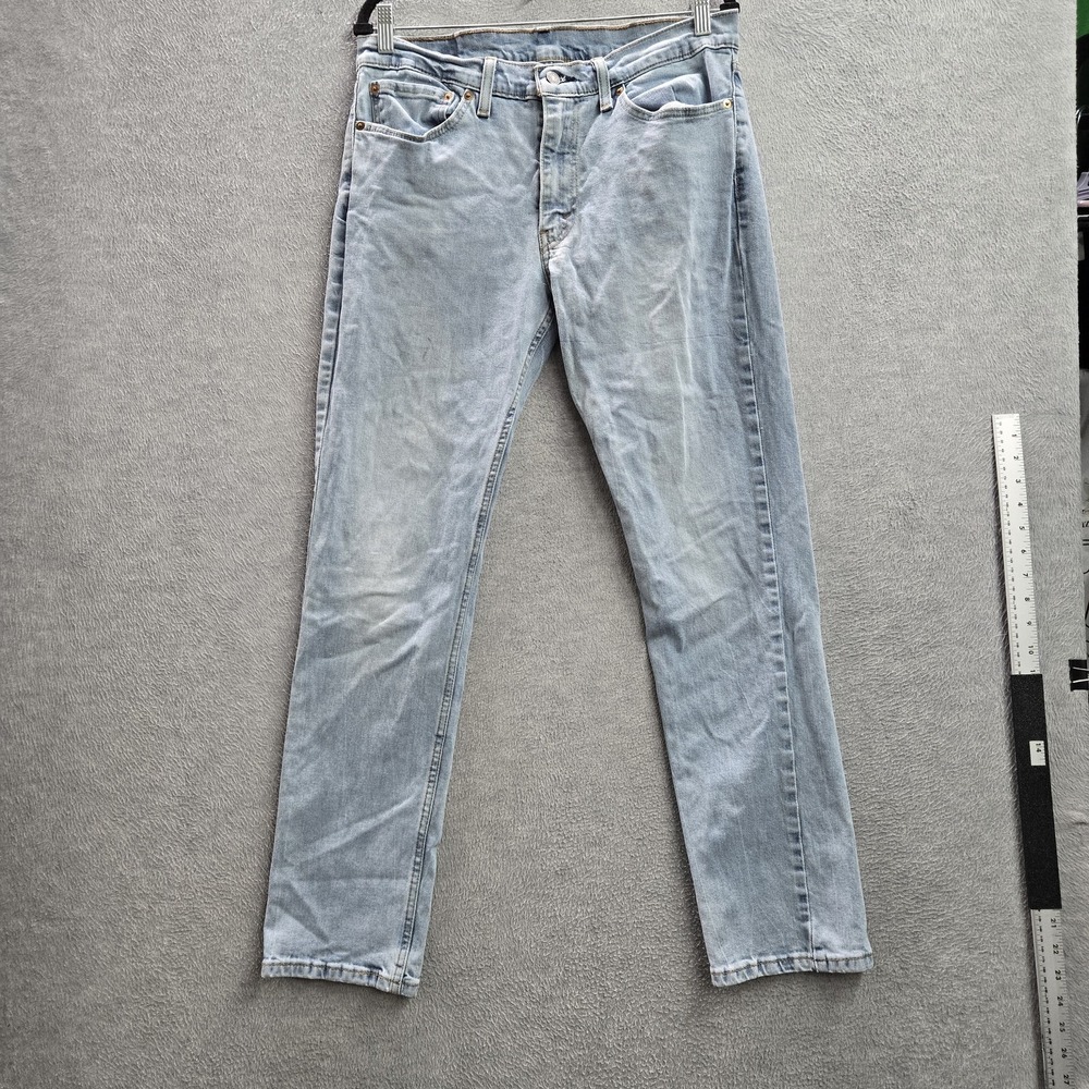 Levi's 511 Men Jeans 34X32 Light Blue Denim Slim Fit 32" Inseam READ